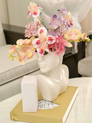 Lady Ceramic Flower Vase in White