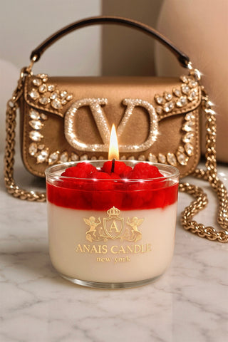 Vela de mousse de frambuesa 