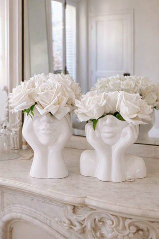 “Her” & Angelica Ceramic Vase Set of 2