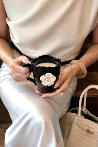 Camellia Romance Ceramic Tea/Coffee Cup Set of 2