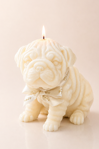Guardian Glow Bulldog Candle
