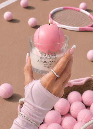 Club de Tennis Candle in Chérie Pink