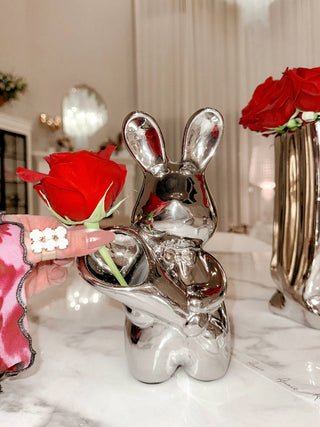 Mr. Bunny Vase - Sliver next to Anaïs Candles.