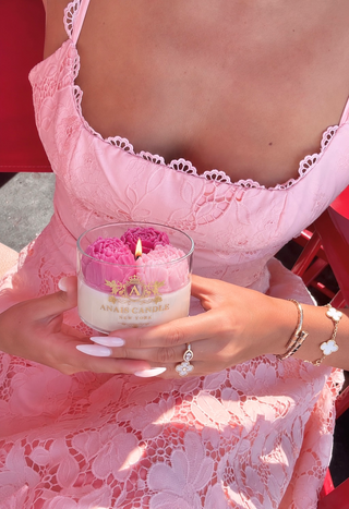 Peony Bouquet Candle in Blushing