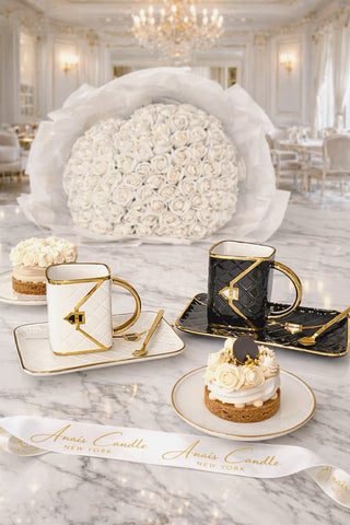 Le Sac Parisien Handbag Cup & Saucer with Spoon – Set of 2