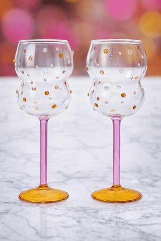 Luxurious Gemstones Glass Cup Set of 2 is the perfect drinkware for luxurious homes