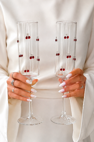 Chérie Rouge Champagne Flute Set of 2