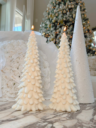 Timeless Pine Tree Candle Set of 2 - Extra Tall