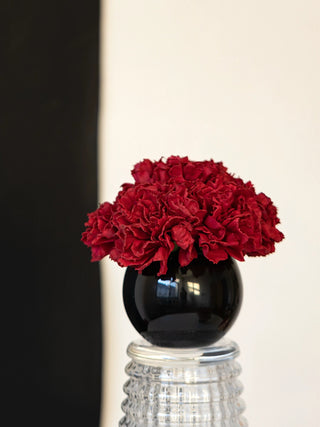 Milani Artificial Floral Arrangement With Black Ceramic Vase.