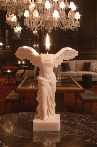 Winged Victory Candle in French Rose