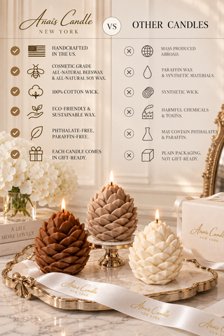 Alpine Pinecone Candle Set of 3 in Woodland Neutrals