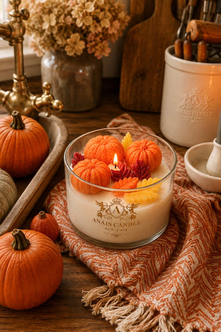 Autumn Leaves & Pumpkins Candle - XL