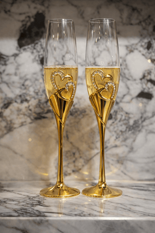 Imperial Diamond Heart Champagne Flute Set of 2 is lovely anniversary gift