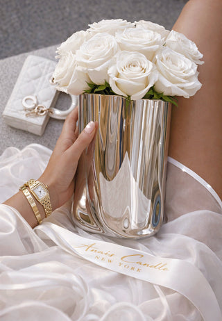 Luxe Bag Vase - Silver Electroplated