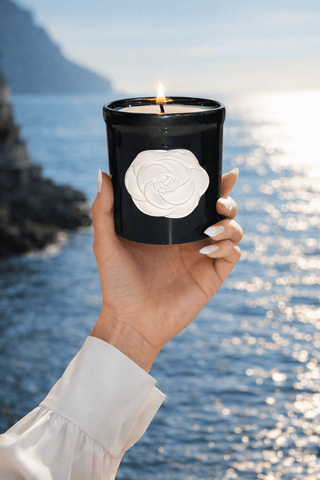 Camellia Élégance Candle decorated in a high end restaurant and hotel