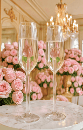 La Vie En Rose Champagne Glass Set of 2™️