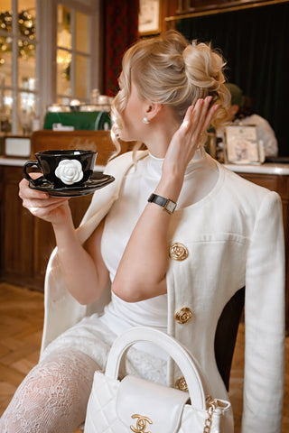 L’Amour Camélia Ceramic Tea / Coffee Cup Set of 2