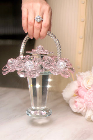 Crystal Blooming Flowers Basket - XL