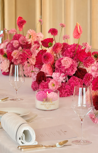 Peony Bouquet Candle in Blushing