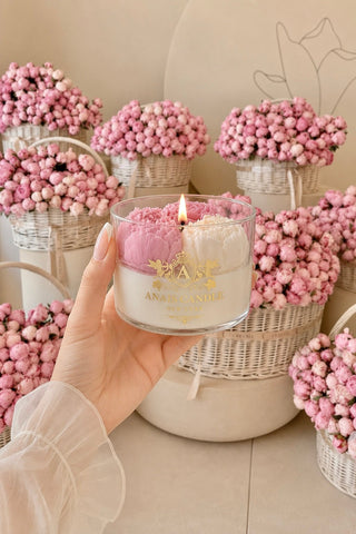 Peony Bouquet Candle in Petal Pink