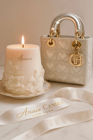 The Embossed Floral Candle is perfect for any special, romantic occassion.
