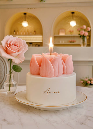 Amélie Tulips Bouquet Candle is designed and handcrafted by Anaïs Candle.