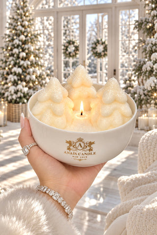 Wonderland Snowy Pine Trees Candle – XXL