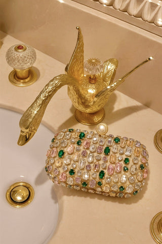 The Gemstone Versailles Clutch is a classy, elegant accessory for special events.