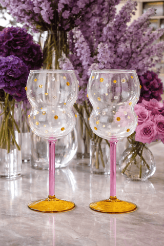 Luxurious Gemstones Glass Cup Set of 2 is the perfect housewarming gift