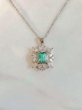 Evangeline Emerald Rhinestones Necklace