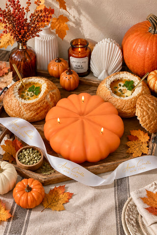 Autumn Heirloom Pumpkin Candle -XXL