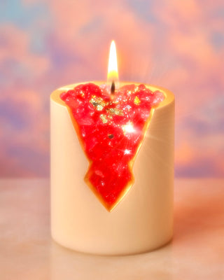 18K Gold Rose Quartz Candle - Love & Harmony