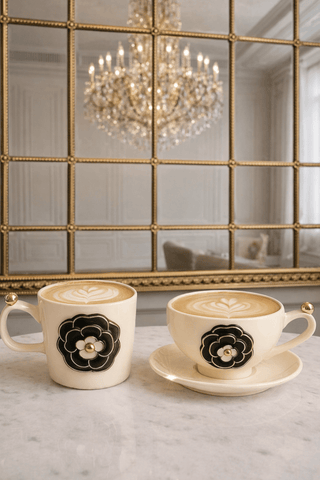 The Château Camellia Ceramic Tea/Coffee Cup Set is perfect for any mansion