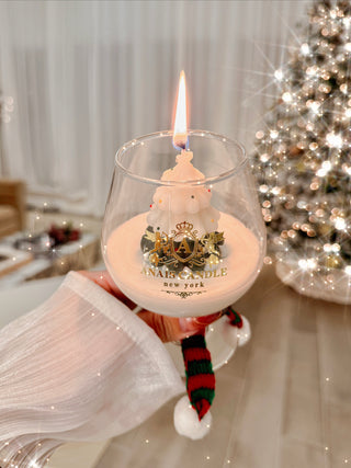 Christmas Tree Latte Candle