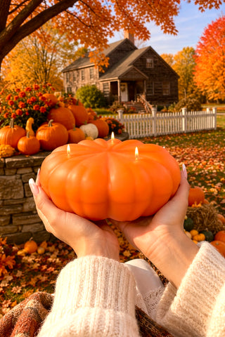 Autumn Heirloom Pumpkin Candle -XXL