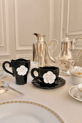 Camellia Romance Ceramic Tea/Coffee Cup Set of 2