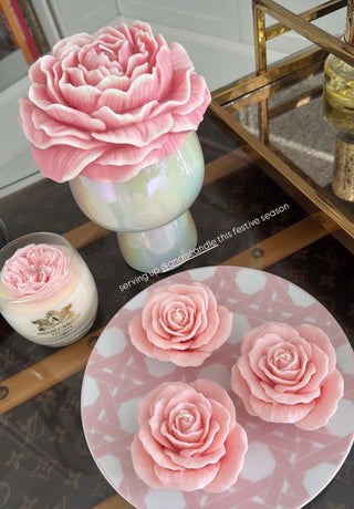 La France Rose Candle Set of 3