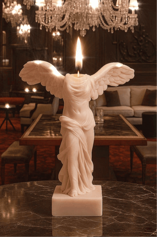 Winged Victory Candle in French Rose
