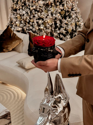Lavish Rose Bouquet Candle in Lipstick - XXL