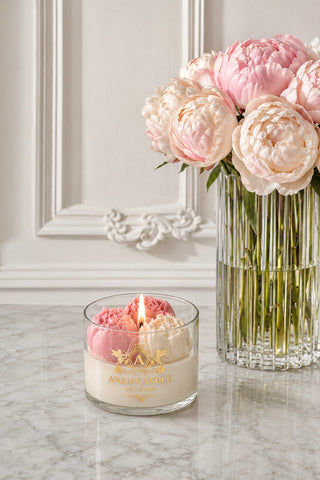 Peony Bouquet Candle in Petal Pink