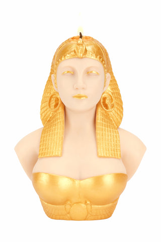 Vela Cleopatra dorada - Pintada a mano