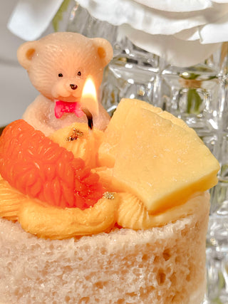 Bear Fruitcake Candle