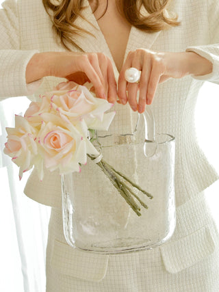 Olivia Glass Handbag Vase by Anaïs Candle.