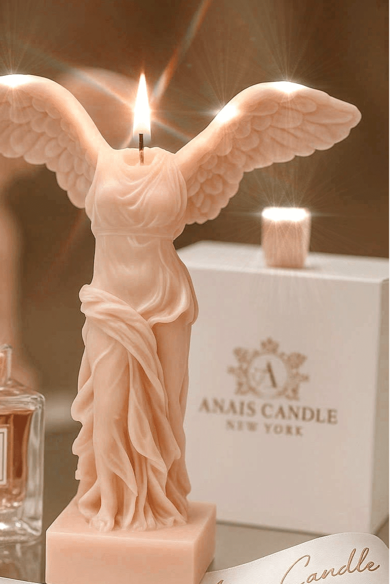 Winged Victory Candle in French Rose – Anaïs Candle Winged Victory Candle in French Rose – Anaïs Candle