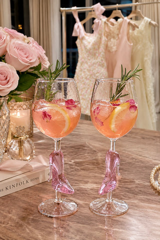 Cindarella’s Glass Slippers Wine Glasses, Set of 2