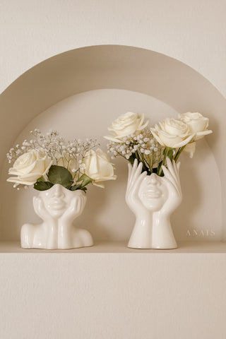 “Her” & Angelica Ceramic Vase Set of 2