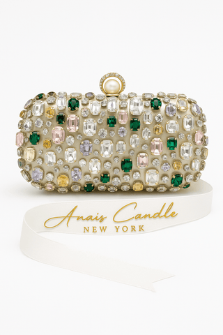The Gemstone Versailles Clutch features beautifully set gems all around.
