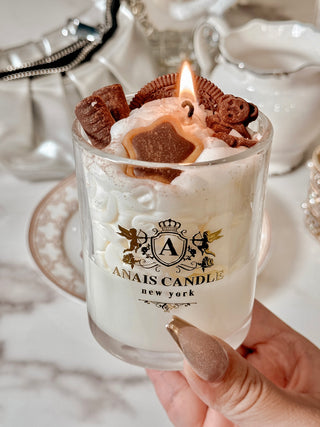 Chocolate Bear & Cookies Latte Candle 3.