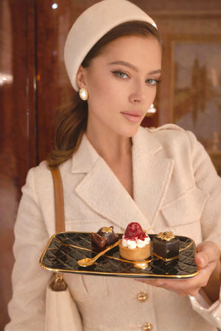 Le Sac Parisien Handbag Cup & Saucer with Spoon – Set of 2