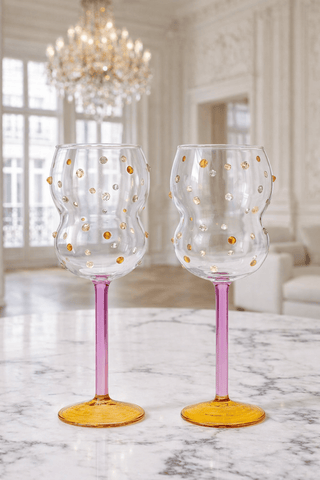 Luxurious Gemstones Glass Cup Set of 2 is perfect for mansions and hotels